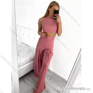 Súprava letná elegantný top a nohavice dámska (S/M/L ONE SIZE) TALIANSKA MÓDA IMWE231508