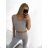 Súprava športový croptop a legíny dámska (S/M, L/XL) TURECKÁ MÓDA TMWL238808