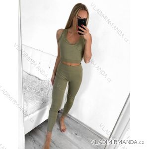 Súprava športový croptop a legíny dámska (S/M, L/XL) TURECKÁ MÓDA TMWL238808