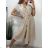Šaty košeľové krátky rukáv dámske (S/M/L ONE SIZE) TALIANSKÁ MÓDA IMWB23295/DR M / L svetlo modrá
