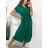Šaty košeľové krátky rukáv dámske (S/M/L ONE SIZE) TALIANSKÁ MÓDA IMWB23295/DR M / L svetlo modrá