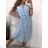 Šaty košilové krátký rukáv dámské (S/M/L ONE SIZE) ITALSKÁ MÓDA IMWB23295
