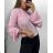 Tričko elegantný dlhý rukáv dámske (S/M ONE SIZE) TALIANSKA MÓDA IMPGM234489
