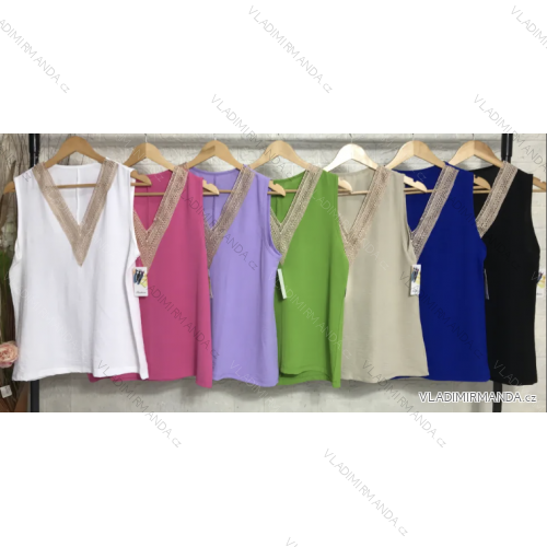 Tričko tunika bez rukávu dámska (S/M ONE SIZE) TALIANSKA MÓDA IMPGM233454