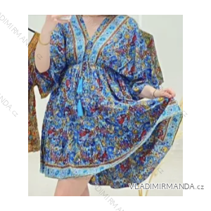 Šaty letné 3/4 dlhý rukáv dámske (S/M ONE SIZE) TALIANSKA MÓDA IMPGM2385885