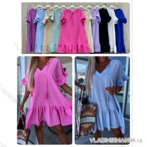 Šaty letné oversize krátky rukáv dámske (S/M ONE SIZE) TALIANSKA MÓDA IMWL231804