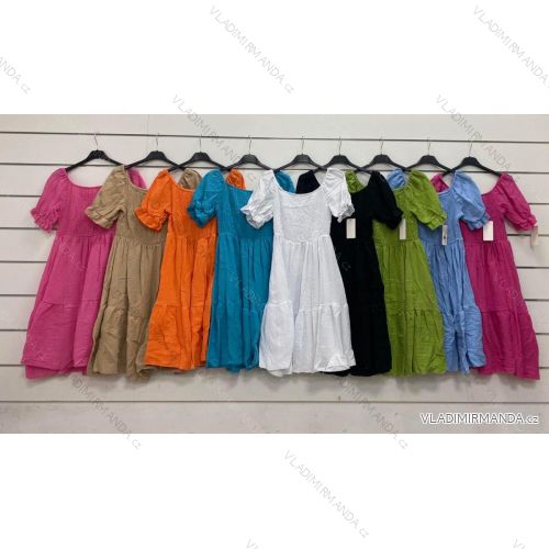Šaty letné mušelínové carmen dámske (S/M ONE SIZE) TALIANSKA MÓDA IMWY231845