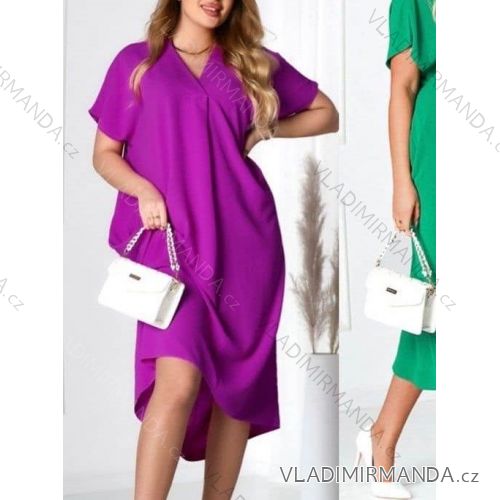 Šaty oversize maxi letný krátky rukáv dámske (S/M ONE SIZE) TALIANSKA MÓDA IMWD231890