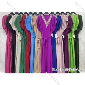 Šaty oversize maxi letný krátky rukáv dámske (S/M ONE SIZE) TALIANSKA MÓDA IMWD231891