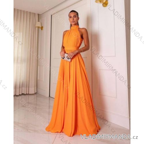 Šaty letné elegantné dlhé bez rukávu dámske (S/M ONE SIZE) TALIANSKA MÓDA IMWGB231919