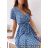 Šaty letné krátky rukáv dámske bodka (S/M ONE SIZE) TALIANSKA MÓDA IMWL231936