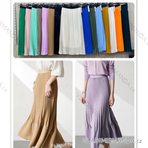 Sukňa dlhá skladaná dámska (S/M ONE SIZE) TALIANSKA MÓDA IMWL231943