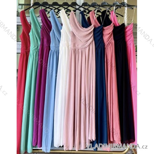 Šaty dlhé letné elegantné bez rukávov dámske (S/M ONE SIZE) TALIANSKA MÓDA IMWKK231949