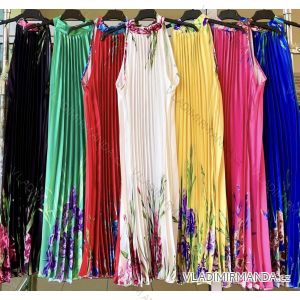 Šaty dlhé letné skladané bez rukávov dámske (S/M ONE SIZE) TALIANSKA MÓDA IMWKK231963