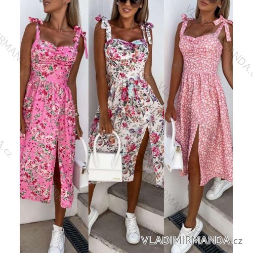 Šaty dlhé letné na ramienka dámske (S/M ONE SIZE) TALIANSKA MÓDA IMWGB231661
