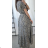 Šaty letné dlhé krátky rukáv dámske (S/M ONE SIZE) FRANCÚZSKA MÓDA FMPZM23LONGCASHMERE