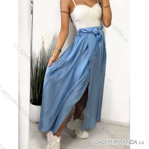 Sukňa letná dlhá saténová dámska (S/M ONE SIZE) TALIANSKA MÓDA IMM23MS63065/DU
