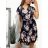 Šaty šifónové kvetované letný krátky rukáv dámske (S/M ONE SIZE) TALIANSKA MÓDA IM4231157-1/DR