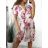 Šaty šifónové kvetované krátky rukáv dámske (S/M/L ONE SIZE) TALIANSKA MÓDA IM423262