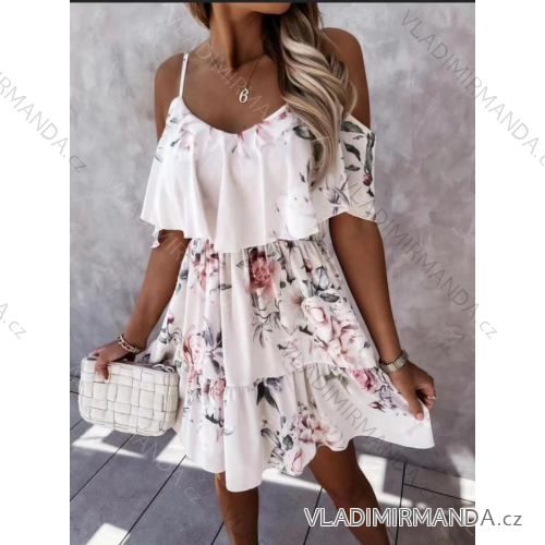 Šaty letný carmen na ramienka dámske (S/M ONE SIZE) TALIANSKA MÓDA IMWGM231678