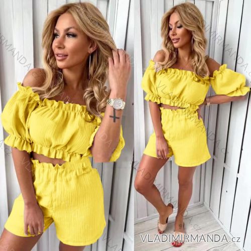 Súprava letný top a kraťasy dámska (S/M ONE SIZE) TALIANSKA MÓDA IMM23M4674