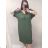 Šaty maxi dlouhé oversize krátký rukáv dámské nadrozměr (4XL/5XL ONE SIZE) ITALSKÁ MÓDA IMD23422/DR 4XL / 5XL petrolejová