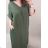 Šaty maxi dlouhé oversize krátký rukáv dámské nadrozměr (4XL/5XL ONE SIZE) ITALSKÁ MÓDA IMD23422/DR 4XL / 5XL petrolejová