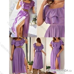 Šaty dlhé letné s opaskom carmen dámske (S/M ONE SIZE) TALIANSKA MÓDA IMM23M53201