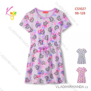Šaty krátky rukáv detské dievčenské (98-128) KUGO CS1027