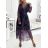 Šaty dlhé elegantný dlhý rukáv dámske (S/M ONE SIZE) TALIANSKA MÓDA IMWGB23951