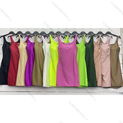 Šaty letné na ramienka dámske (S/M ONE SIZE) TALIANSKA MÓDA IMWE232059