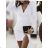 Šaty elegantný dlhý rukáv dámske (S/M ONE SIZE) TALIANSKA MÓDA IMWB23072/DU S/M čierna