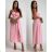 Šaty dlhé elegantné spoločenské na ramienka dámske (S/M ONE SIZE) TALIANSKA MÓDA IMWE232089