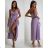 Šaty dlhé elegantné spoločenské na ramienka dámske (S/M ONE SIZE) TALIANSKA MÓDA IMWE232089