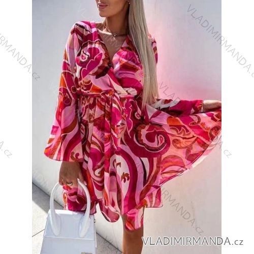 Šaty letný dlhý rukáv dámske (S/M ONE SIZE) TALIANSKA MÓDA IMWE232101