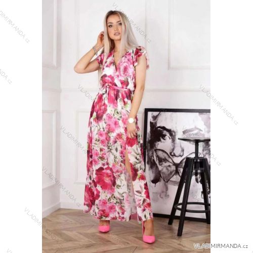 Šaty dlhé letné bez rukávu dámske (S/M ONE SIZE) TALIANSKA MÓDA IMWE232106