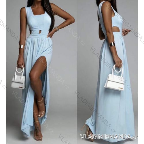 Šaty dlhé elegantné bez rukávov dámske (S/M ONE SIZE) TALIANSKA MÓDA IMWE232111