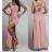 Šaty dlhé elegantné bez rukávov dámske (S/M ONE SIZE) TALIANSKA MÓDA IMWE232111