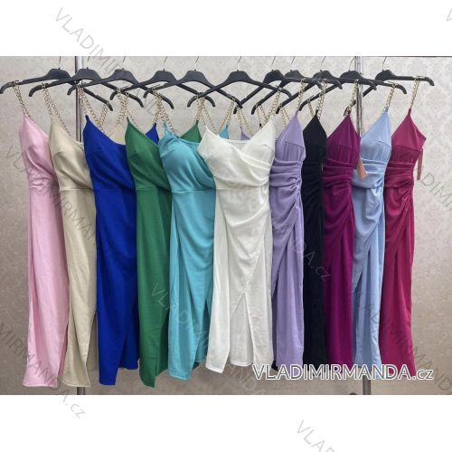 Šaty letné na ramienka dámske (S/M ONE SIZE) TALIANSKA MÓDA IMWKK232142