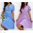 Šaty letné elegantné s opaskom krátky rukáv dámske (S/M ONE SIZE) TALIANSKA MÓDA IMWGB232151