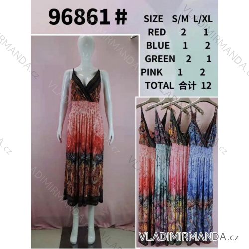 Šaty dlhé letné icecool na ramienka dámske (S/ML/XL) TALIANSKA MODA IMB2396861