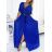 Šaty dlhé letné elegantné s opaskom krátky rukáv dámske (S/M ONE SIZE) TALIANSKA MÓDA IMWKK232173
