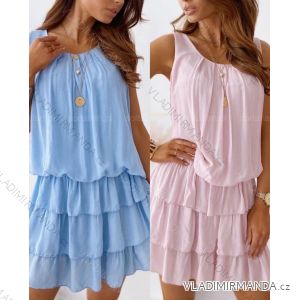 Šaty letné na ramienka dámske (S/M ONE SIZE) TALIANSKA MÓDA IMWM232179
