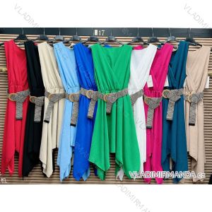 Šaty letné s opaskom bez rukávu dámske (S/M ONE SIZE) TALIANSKA MÓDA IMWGM232181