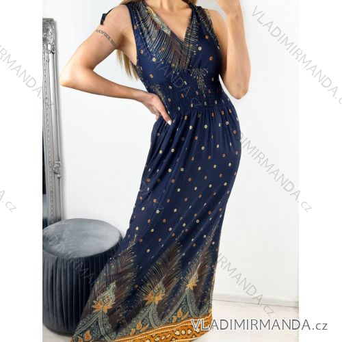 Šaty dlhé letné icecool bez rukávov dámske (M/L, XL/2XL) AINUOSI TALIANSKA MODA IMB237722