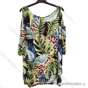 Tunika blúzka oversize icecool 3/4 rukáv dámska (uni M/L/XL) TALIANSKA MóDA IMM22183/DR