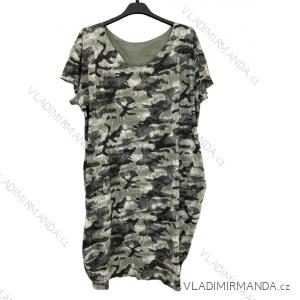 šaty klasik krátky rukáv dámske (XL/2XL ONE SIZE) TALIANSKA MÓDA IMM23MASKA/DUR