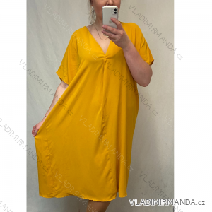 Šaty maxi dlhé oversize letný krátky rukáv dámske nadrozmerné (XL/2XL/3XL/4XL ONE SIZE) TALIANSKA MÓDA IMM2253539MS/DR