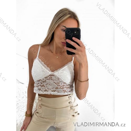 Top croptop na ramienka dámsky (S/M ONE SIZE) TALIANSKA MÓDA IMPGM232348