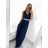 Šaty dlhé spoločenské elegantné bez rukávov dámske (S/M ONE SIZE) TALIANSKA MÓDA IMPSH243598 biela S / M